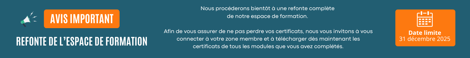 Avis important_Espace de formation