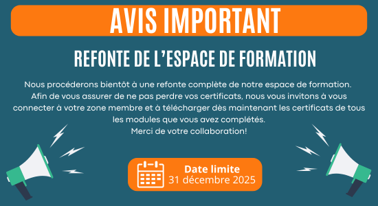 Avis important_Espace de formation